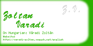 zoltan varadi business card