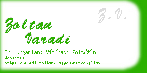 zoltan varadi business card